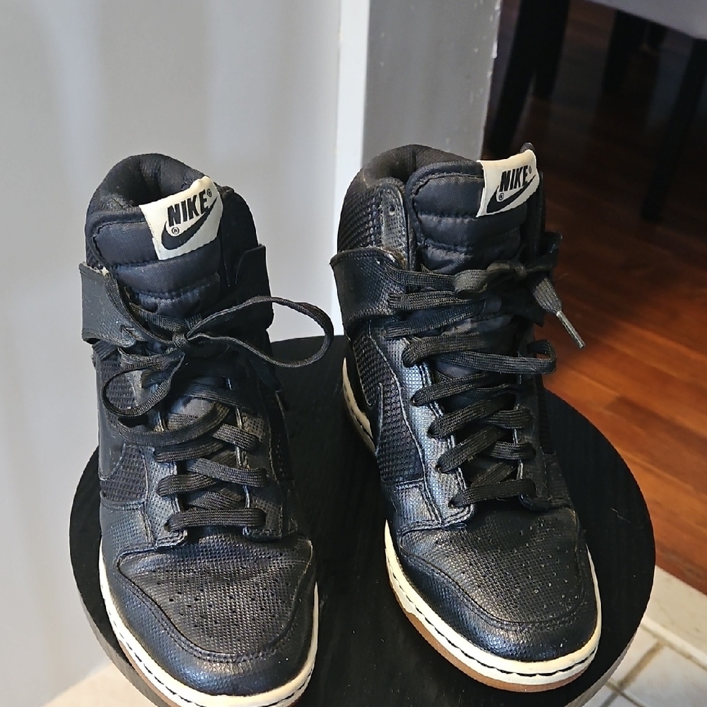 Nike Black and White High-Top Sneakers